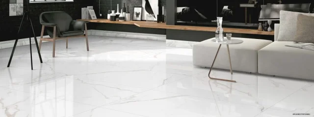 che cos'è la kerlite? immagine di un pavimento effetto marmo in kerlite